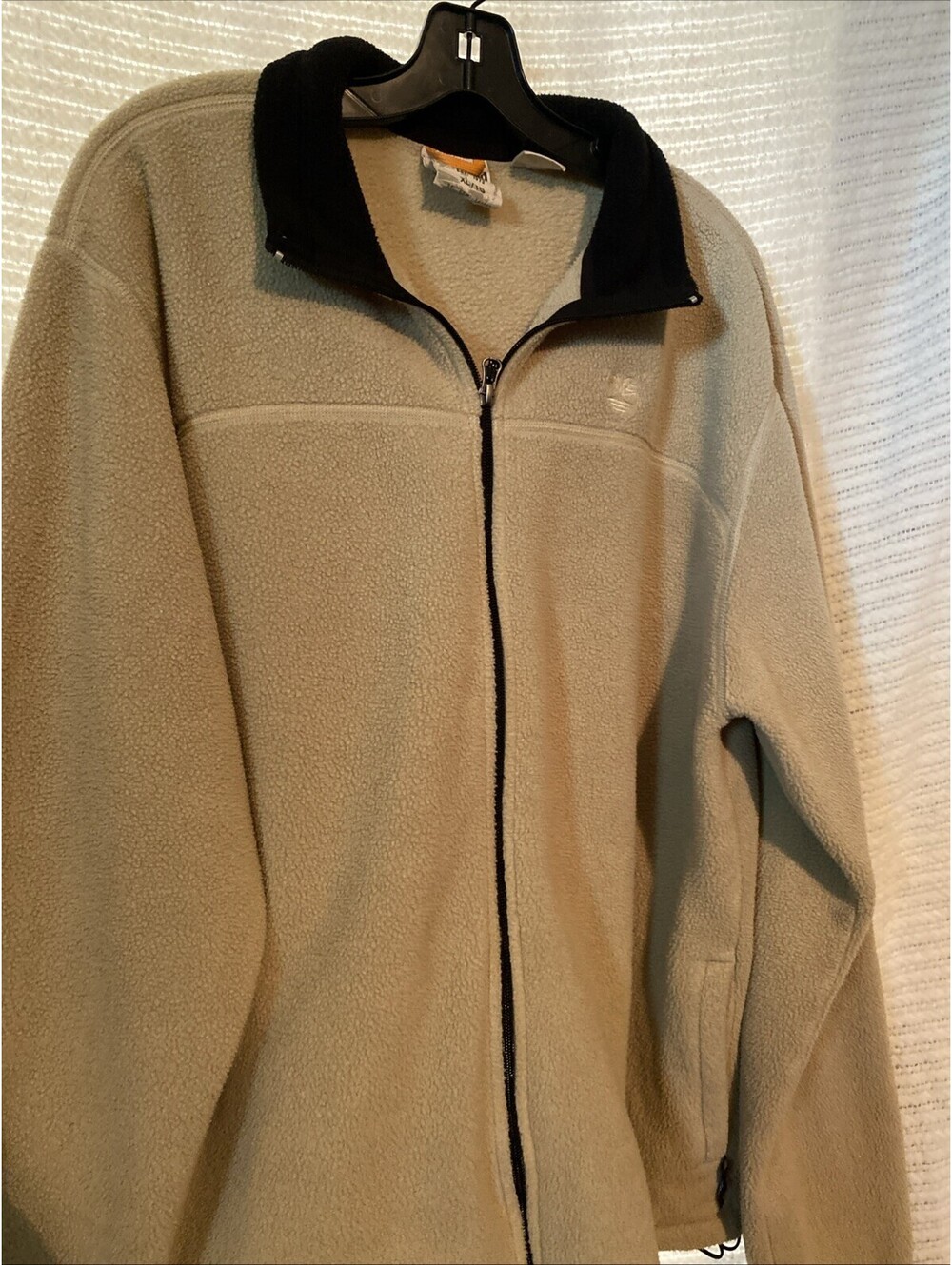 Timberland Jacket Mens XG Beige Tan Fleece Full Zip Stratham Issue Outdoor